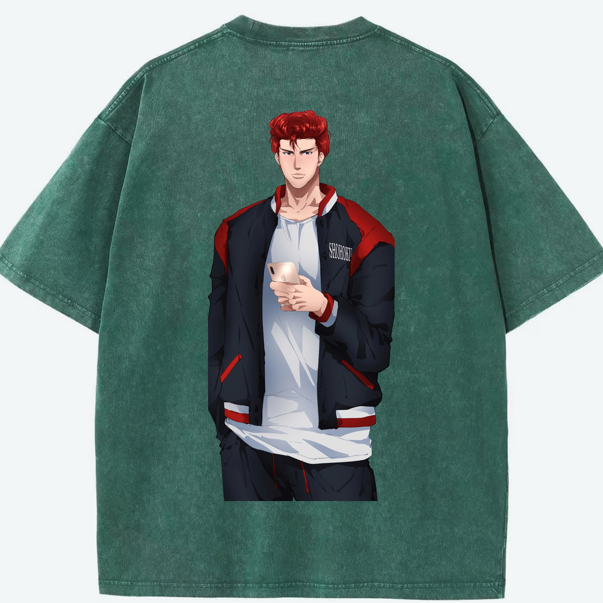 （画像用） SLAM DUNK／スラムダンク 綿100% ヴィンテージ風 半袖Tシャツ（背面プリント）